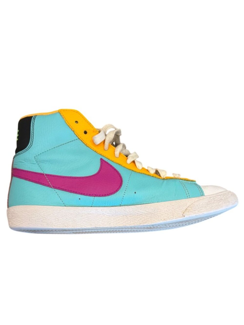 Nike Blazer Mid Multicolor High-Top Sneakers US 6.5Y Vibrant Leather Design - Picture 8 of 9